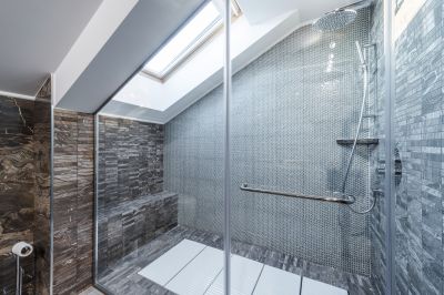 Glass Enclosed Shower